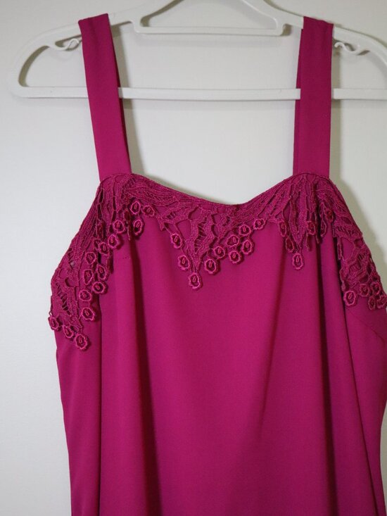 Source Unknown Dresses & Skirts - Vintage Bold Pink Size 16 Sleeveless Dress